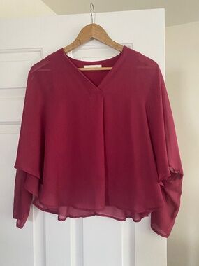 Cecil McBee - Elegant dark fuchsia top (size XS/S)